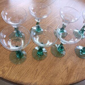 8 Vintage Luminarc Margarita Glasses Mexican Siesta Man Sombrero Saguaro Cactus